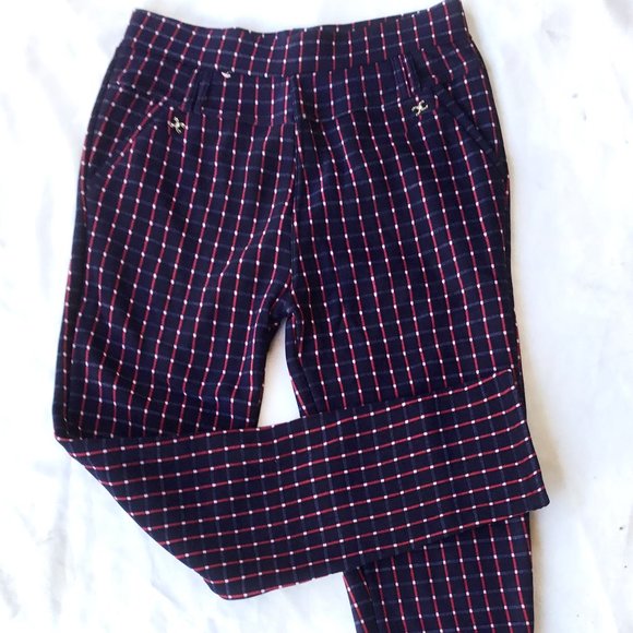 NEW Plaid Leggings Fleece Inside High Rise {Pockets Stretchy ONE SIZE S - Picture 3 of 6